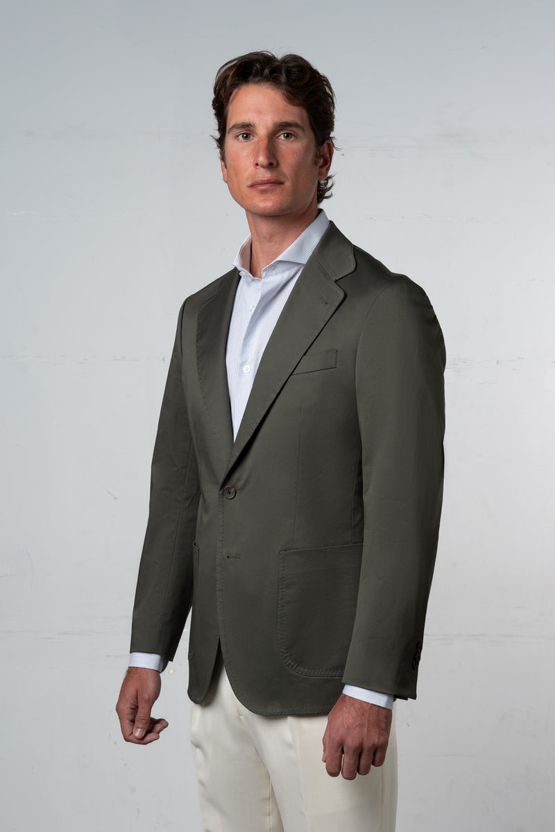 Plain Olive Green Blazer - Blazer a medida BUND