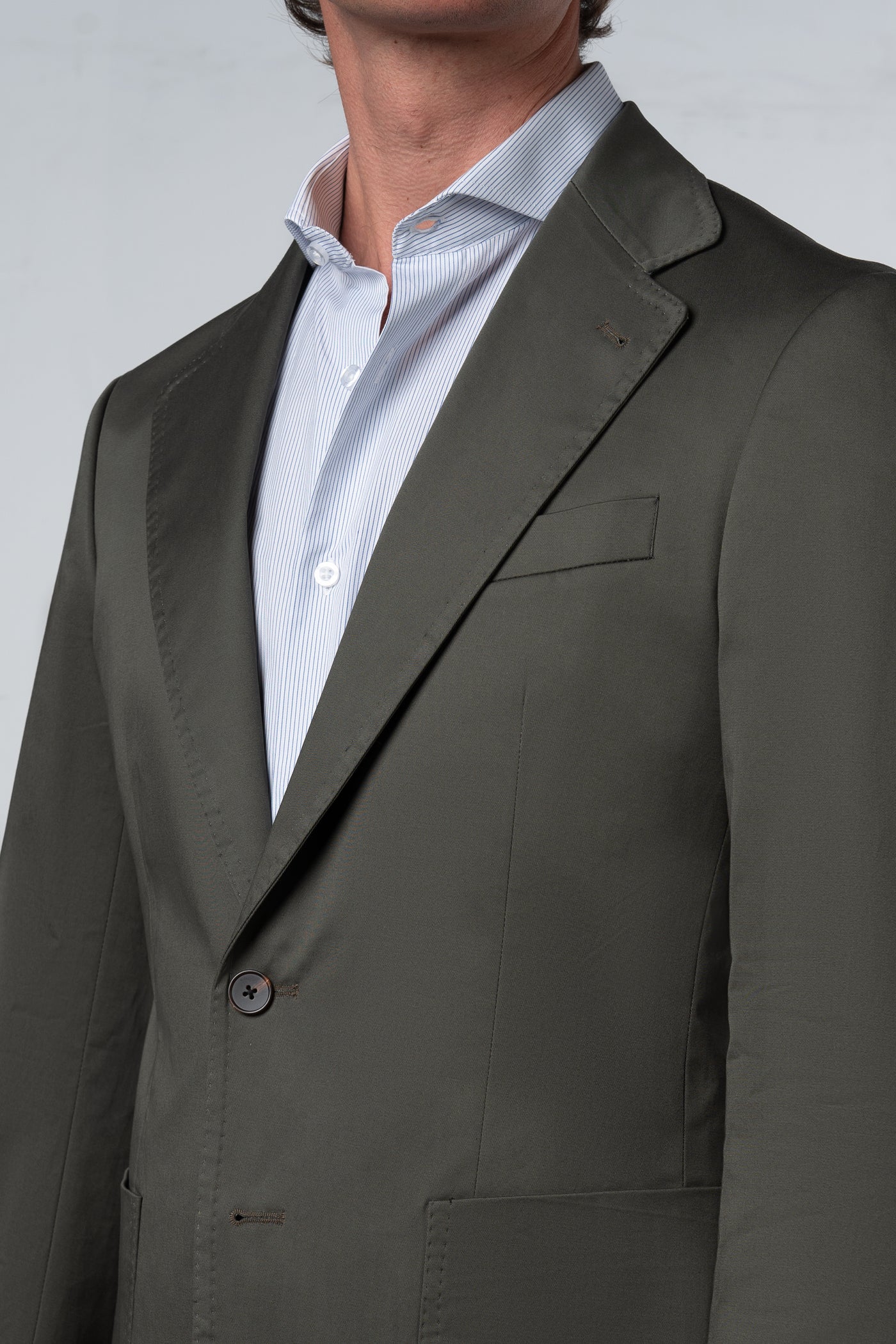 Plain Olive Green Blazer - Blazer a medida BUND