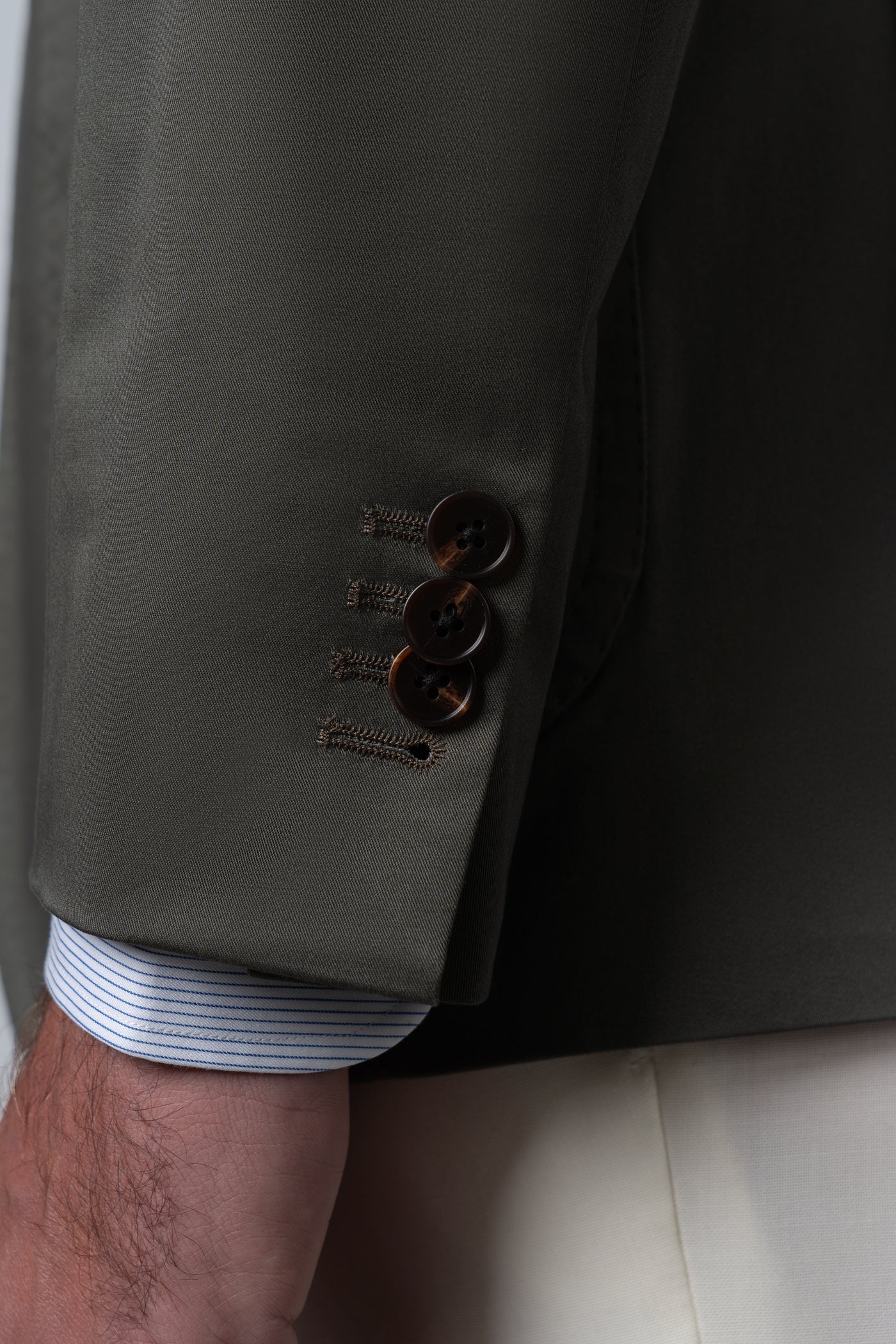 Plain Olive Green Blazer - Blazer a medida BUND