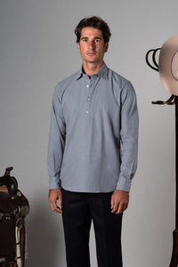 Cotton Flannel Light Blue Polera Shirt