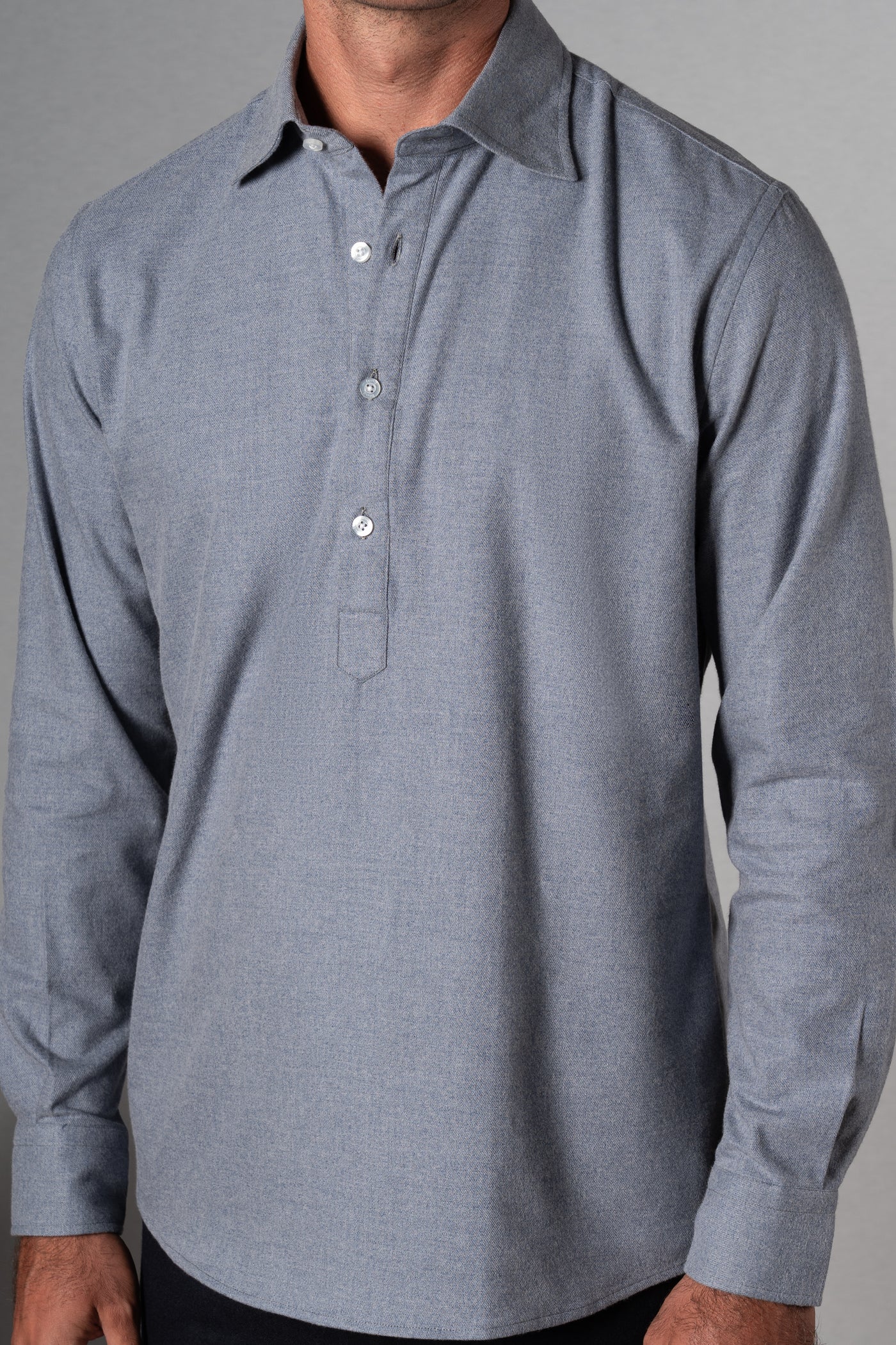 Cotton Flannel Light Blue Polera Shirt - Camisa BUND