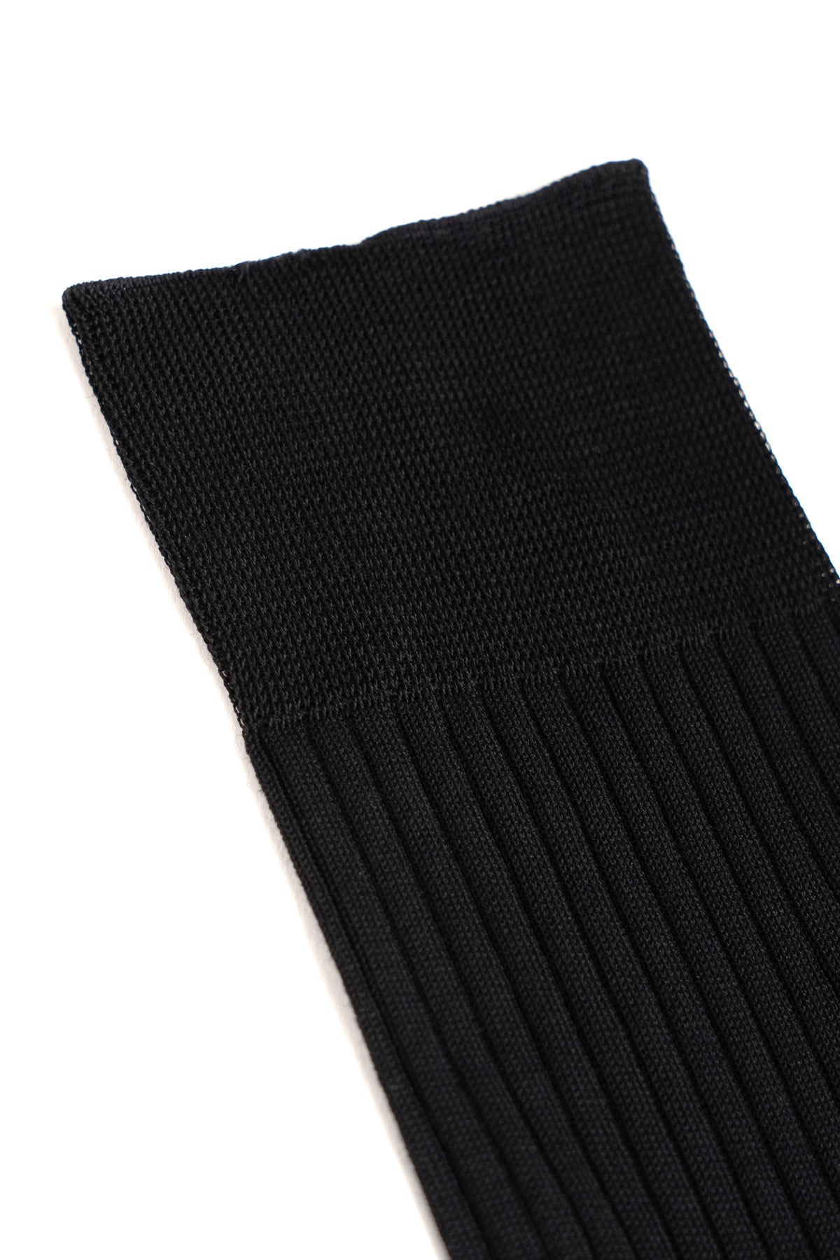 Black High Ribbed Socks