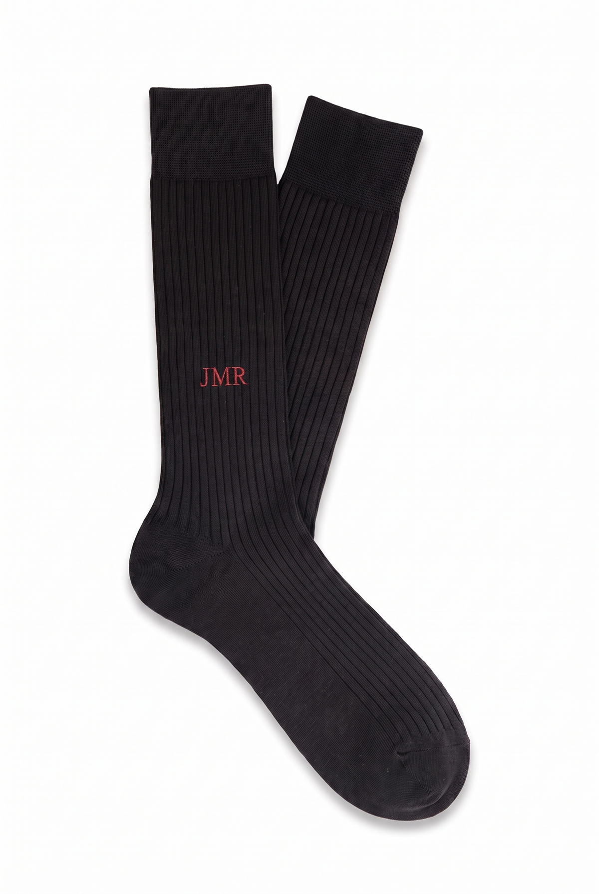 Black High Ribbed Socks