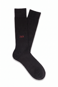 Black High Ribbed Socks