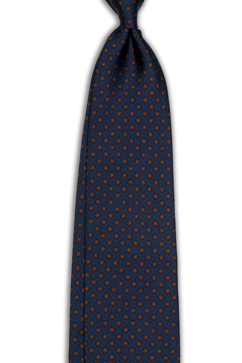 Rosette 3-Fold Tie - Dark Navy