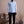 Seersucker White+Navy Cotton Down Pockets Casual Shirt