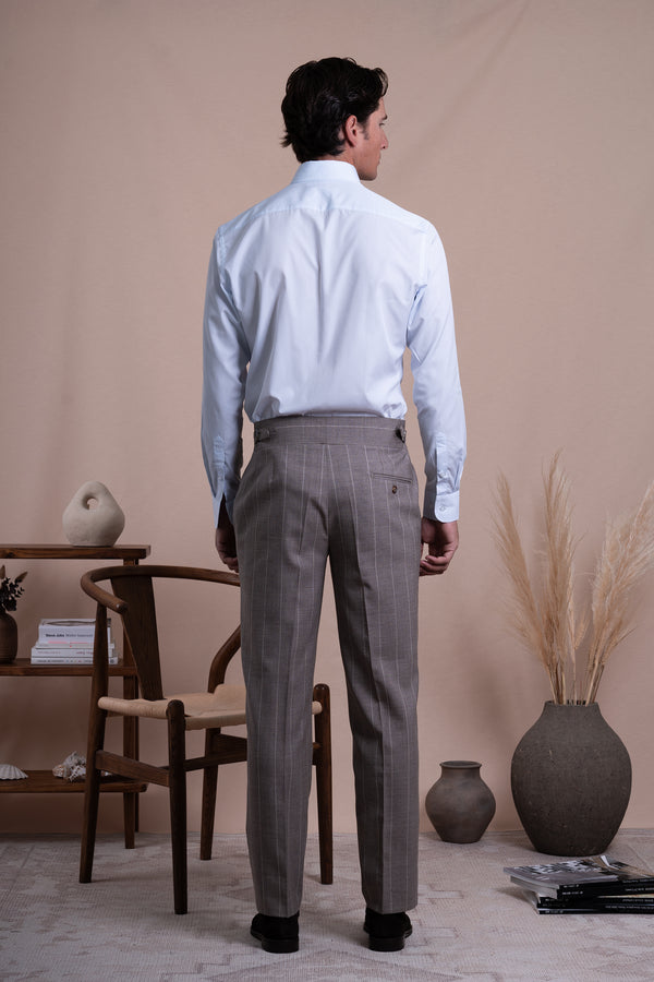 Poplin Light Blue Cotton Business Shirt