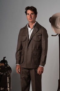 Plain Bison Wool Sahariana