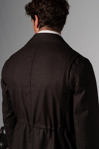 Plain Chocolate Brown Sahariana