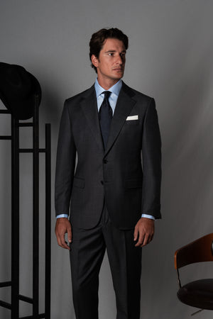 Fil a fil Stone Grey Wool Suit - Traje a medida BUND