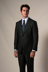 Dark Green Herringbone Suit - Traje a medida BUND