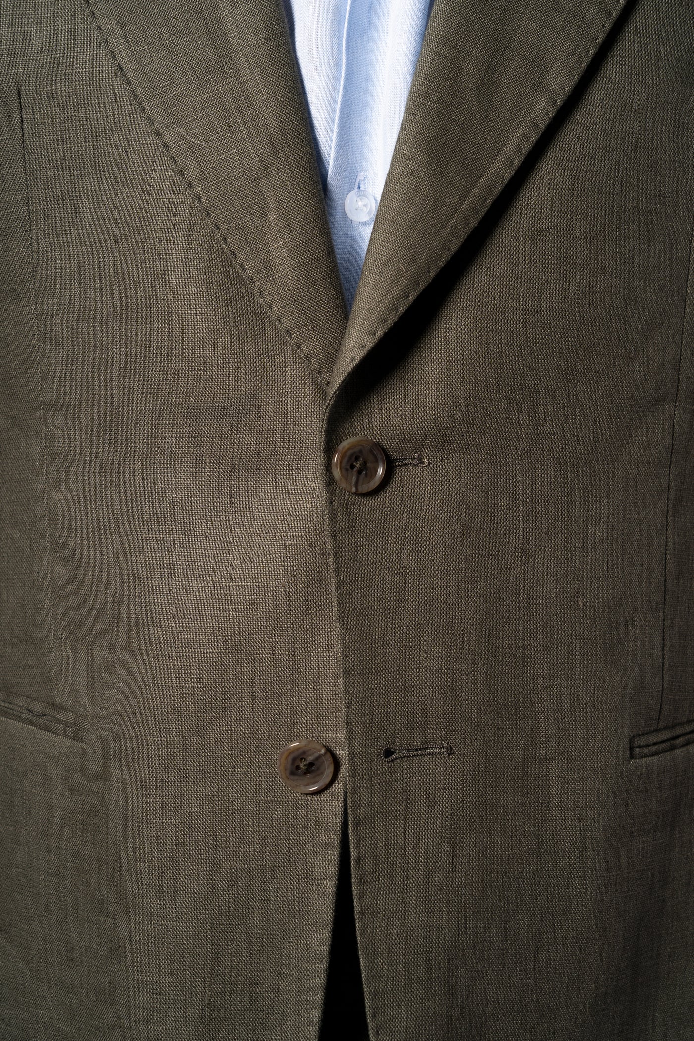 Dark Green Linen Suit - Traje a medida BUND