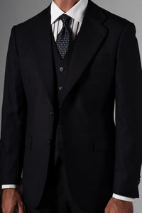 Corbata Microflores Azul Oscuro de seda - BUND