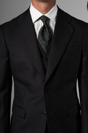 Twill Dark Grey 3 Pieces Suit - Traje a medida BUND