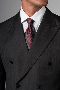 Corbata Cadenas Burdeos de seda - BUND
