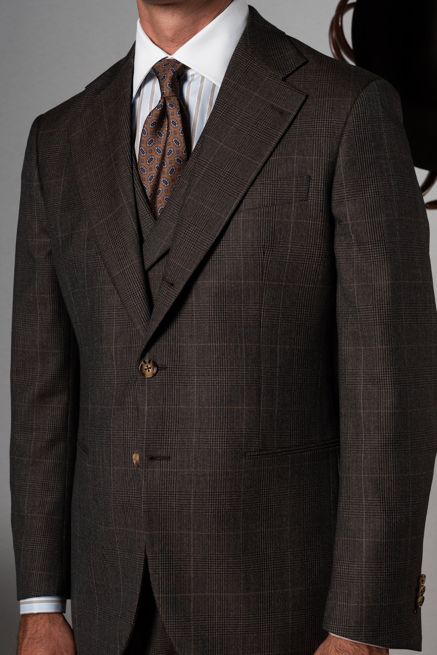 Corbata Gemas Marrón de seda - BUND