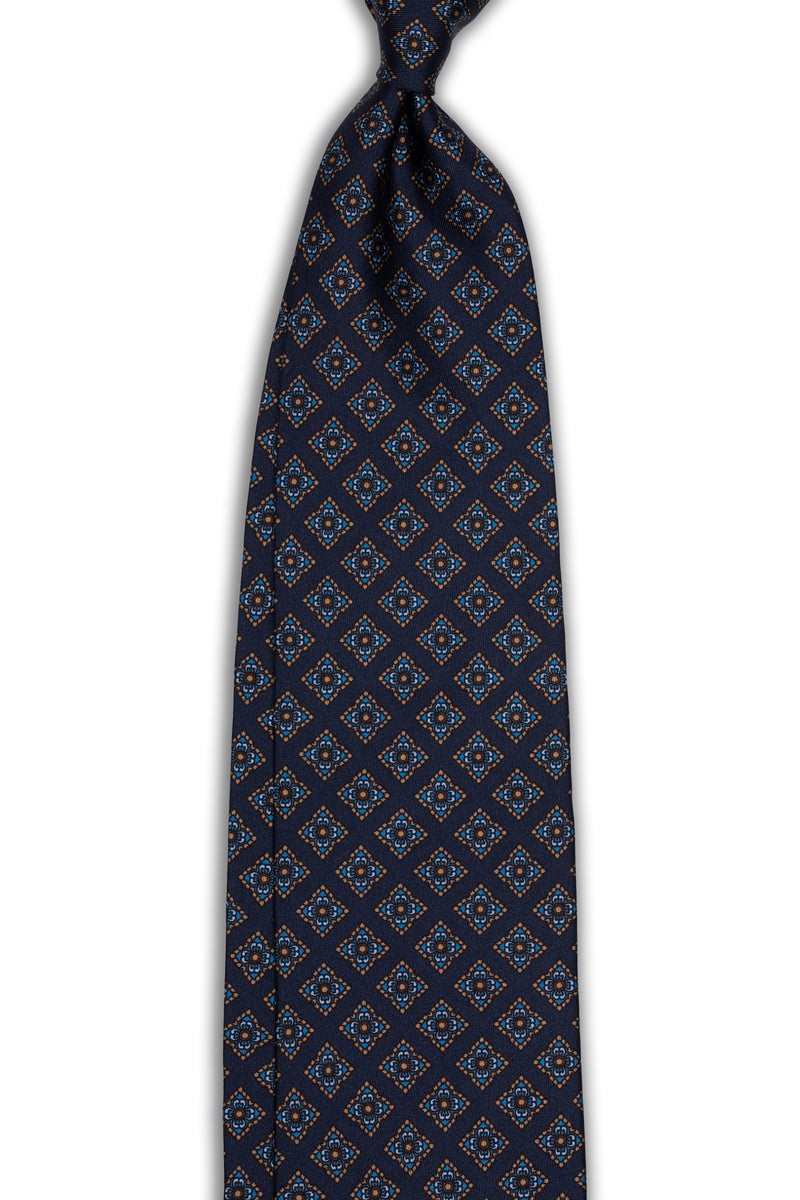 Trellis 3-Fold Tie - Dark Navy