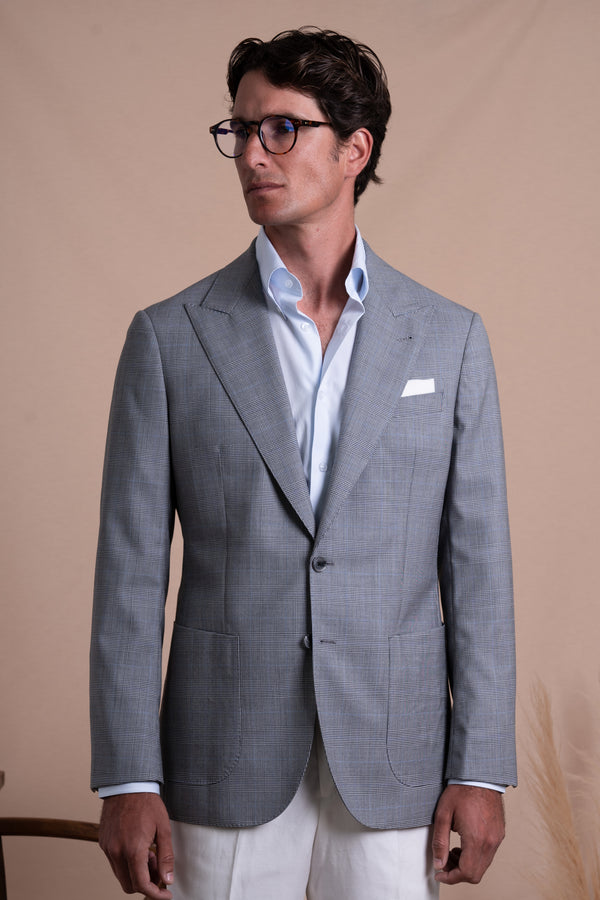 Wales Light Grey Wool Blazer