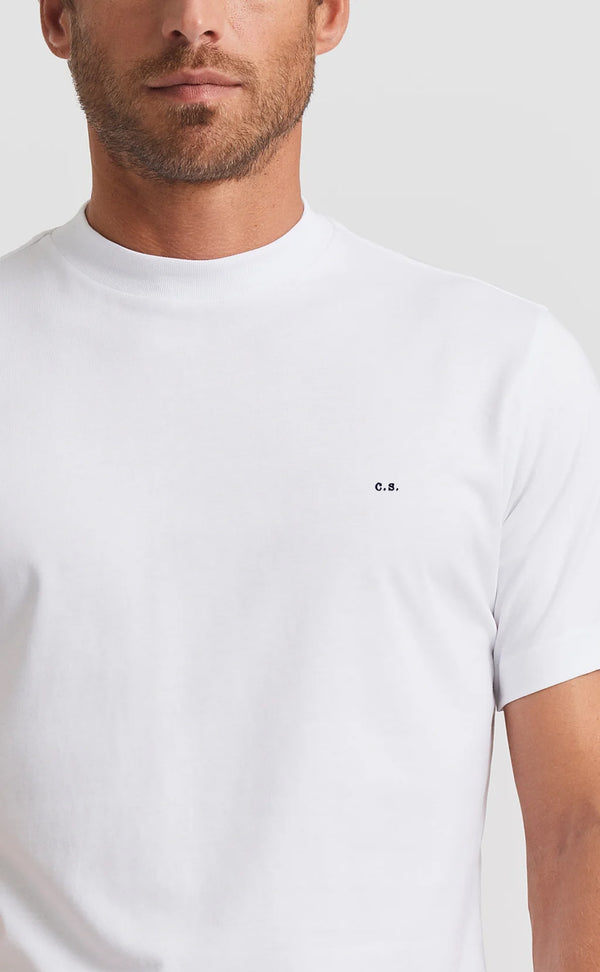 White Hi-neck Cotton T-Shirt (Son of a Tailor) - Camisa BUND