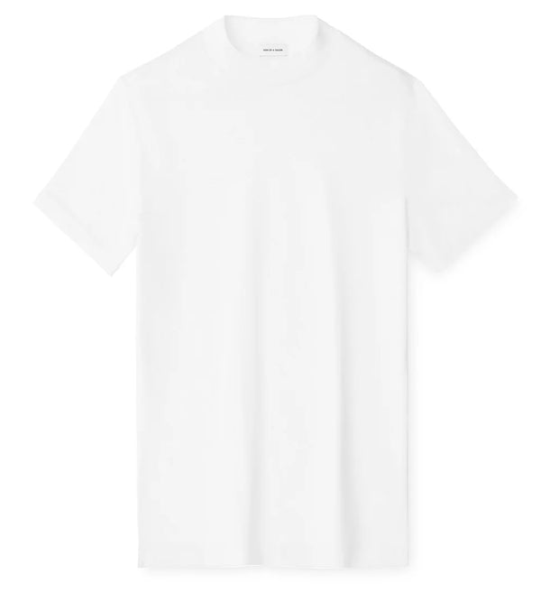 White Hi-neck Cotton T-Shirt (Son of a Tailor) - Camisa BUND
