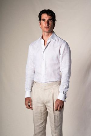 White Ceremony Linen Shirt - Camisa BUND