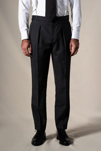 Herringbone Grey Morning Suit Beige Vest - Chaqué BUND