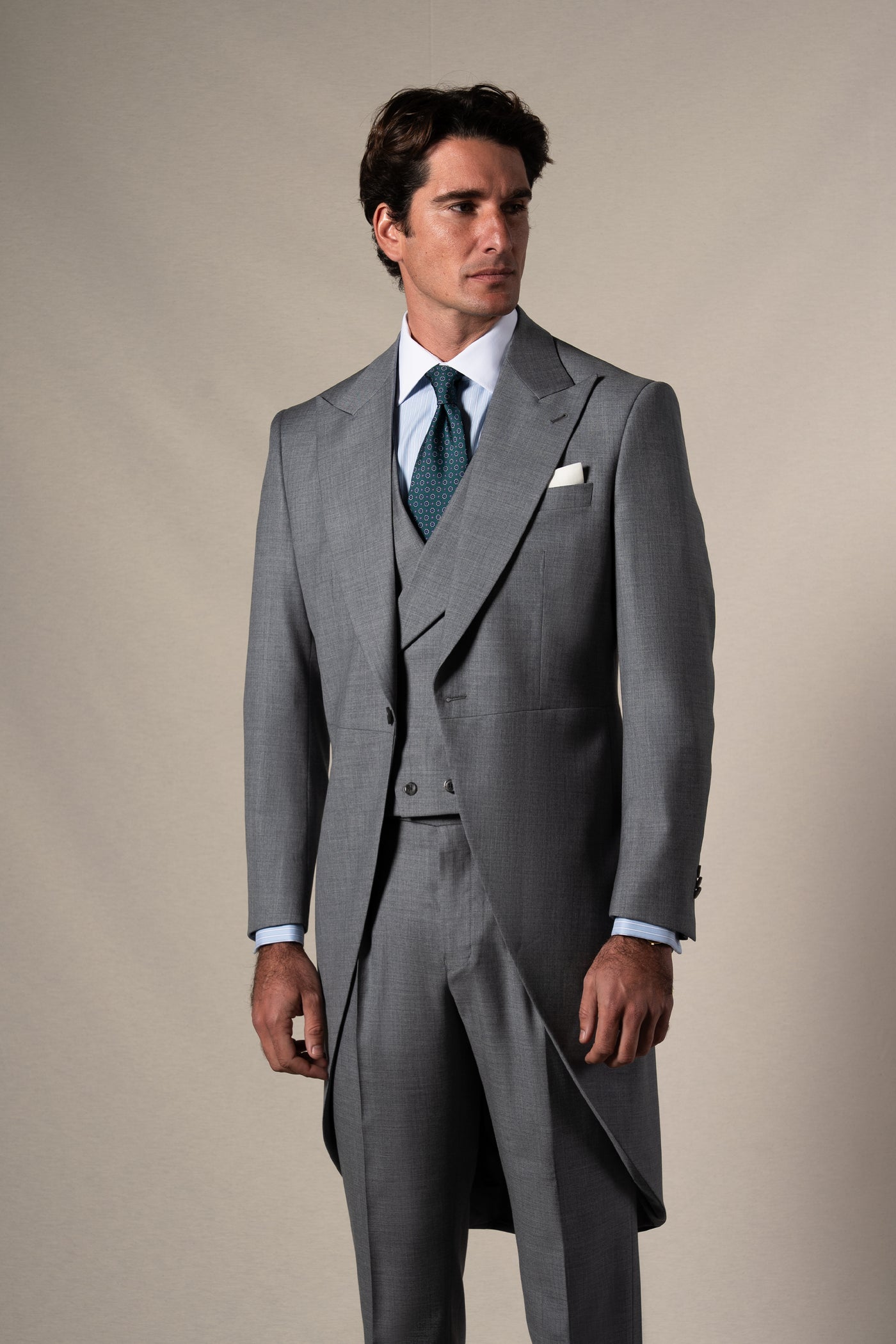 Classic Light Grey Morning Suit - Chaqué BUND