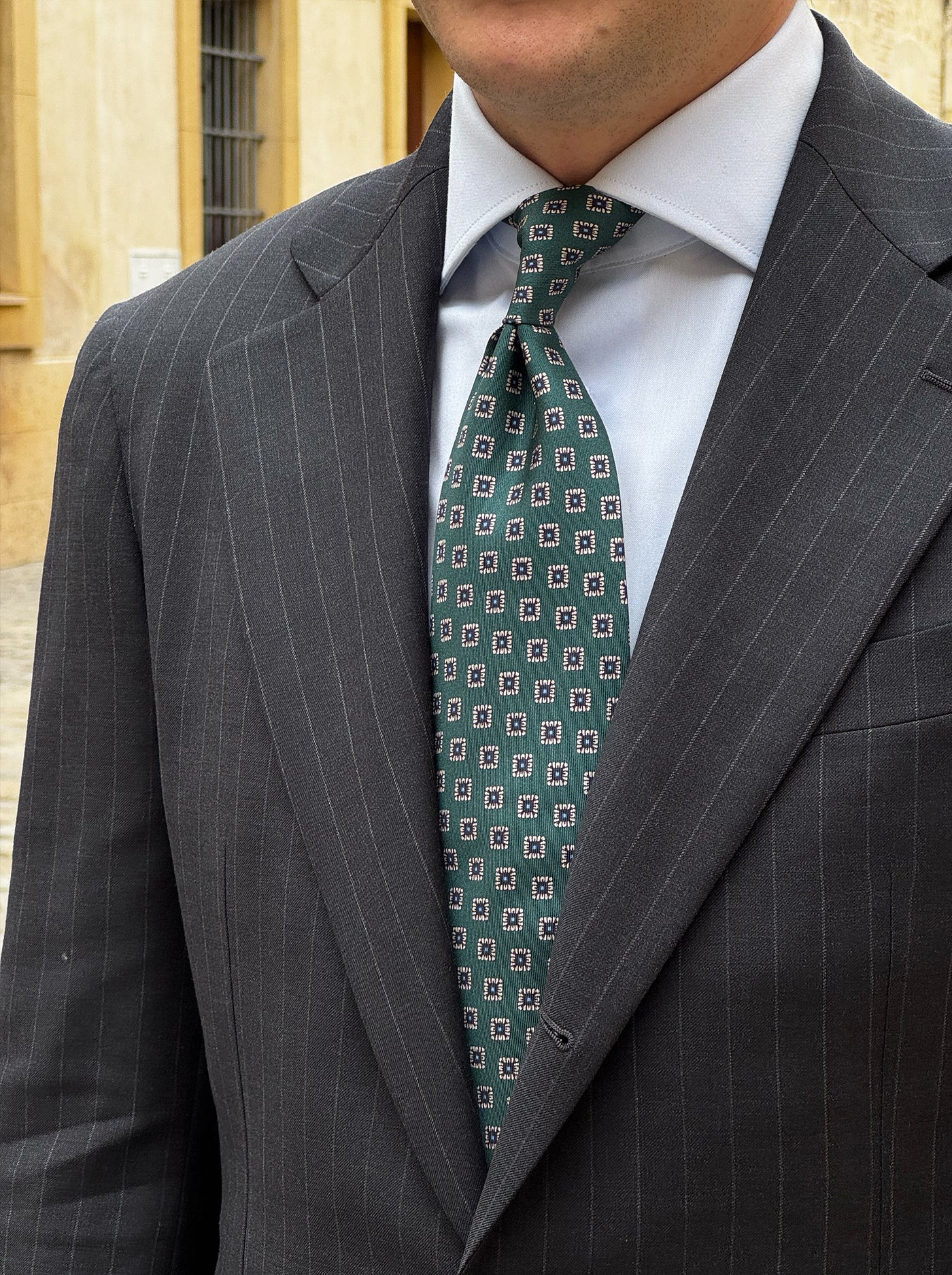 Corbata Cuadros Verde