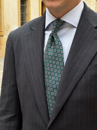 Corbata Cuadros Verde