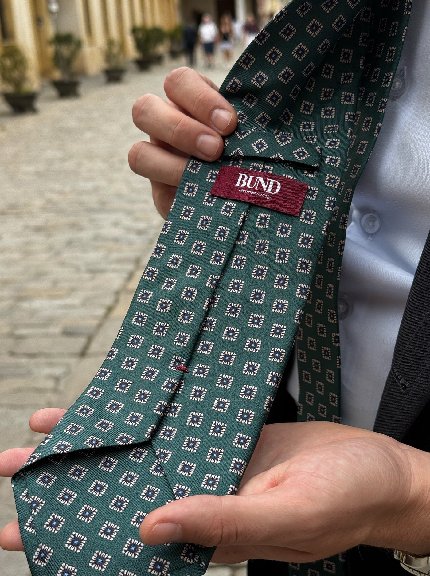 Corbata Cuadros Verde