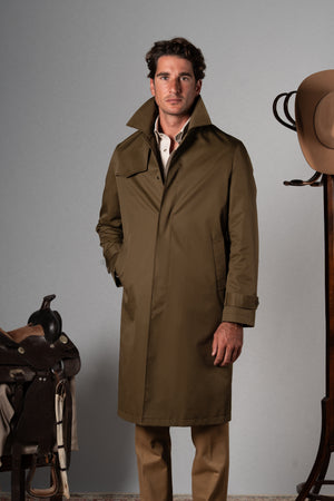 Brown Western Rain Coat - Abrigo a medida BUND