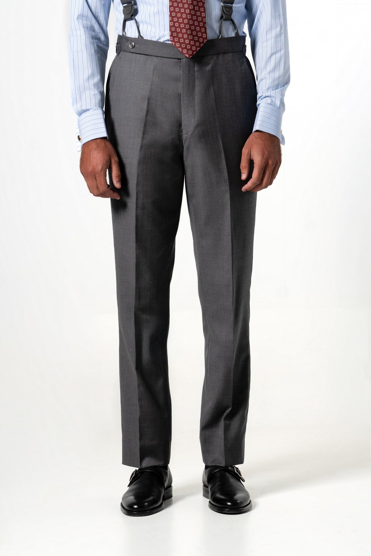 Fil a fil Stone Gray Wool Suit