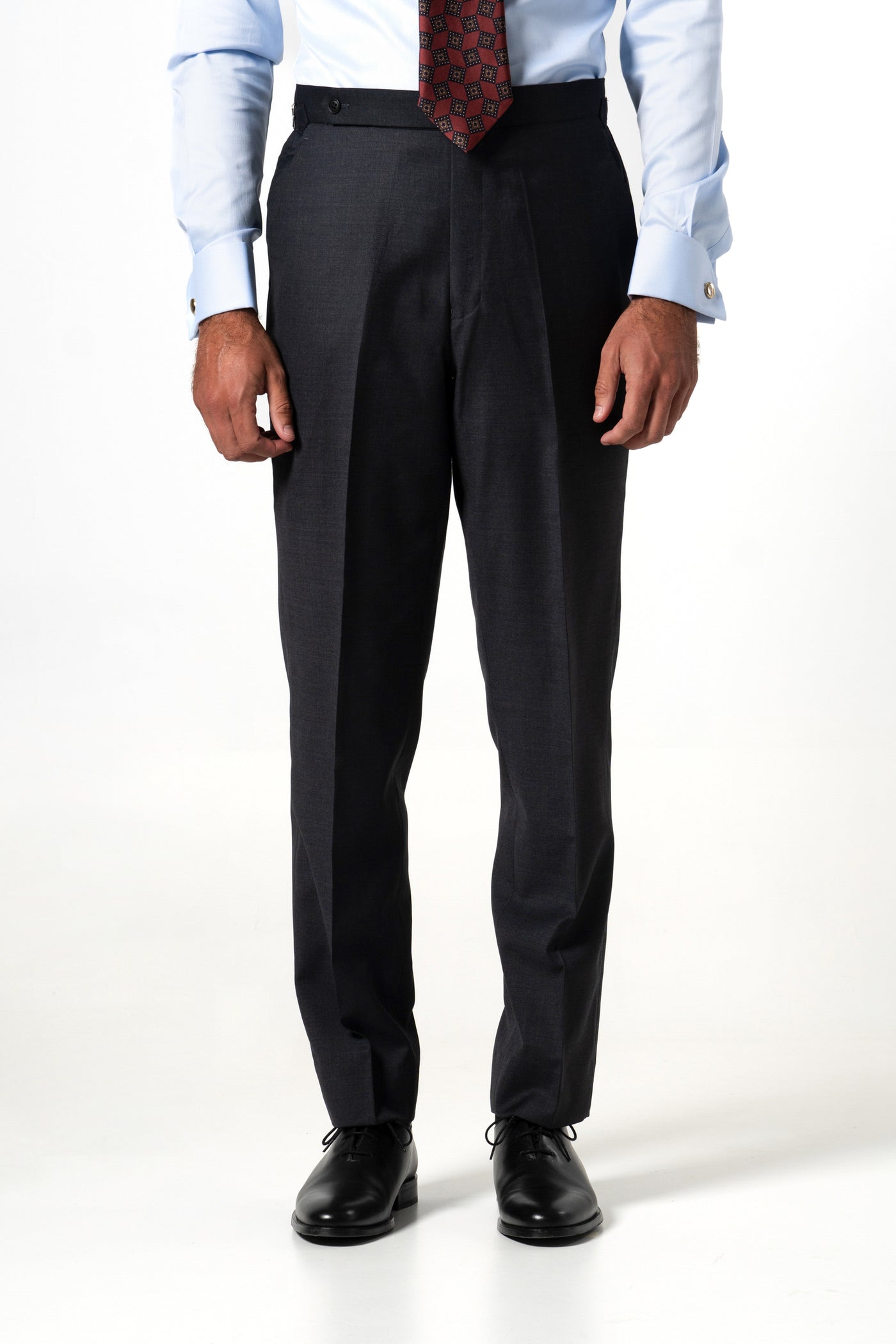 Plain Wool Dark Grey Tailoring Pants