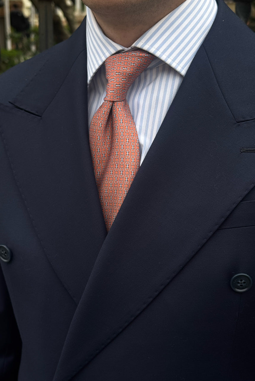 Corbata Microflowers Light Orange