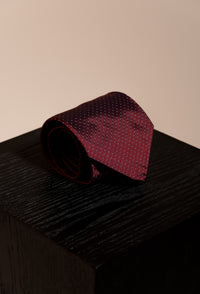 Corbata Topos Rojo de seda - BUND