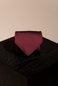 Corbata Topos Rojo de seda - BUND